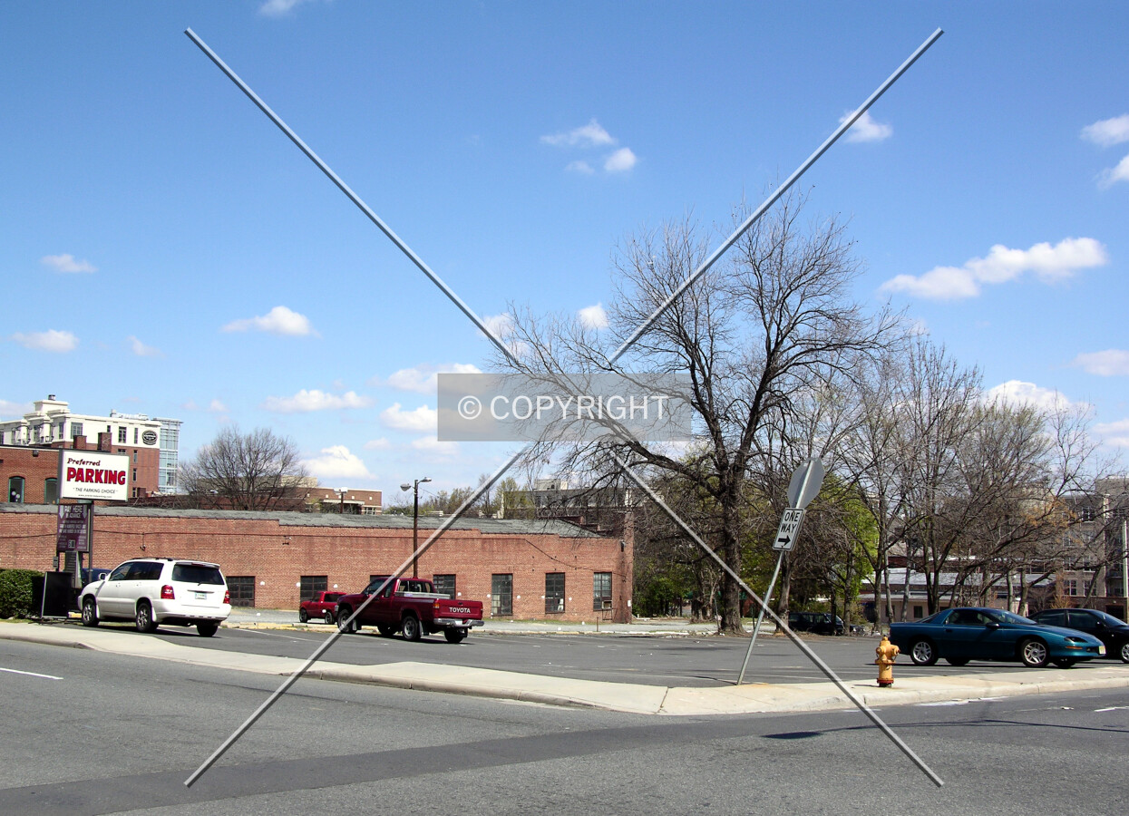 Looking northwest across West 5th Street where the tower will rise