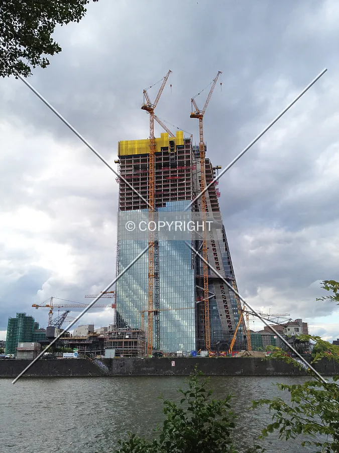 The new skyscraper of the European Central Bank ECB as seen in July 2012