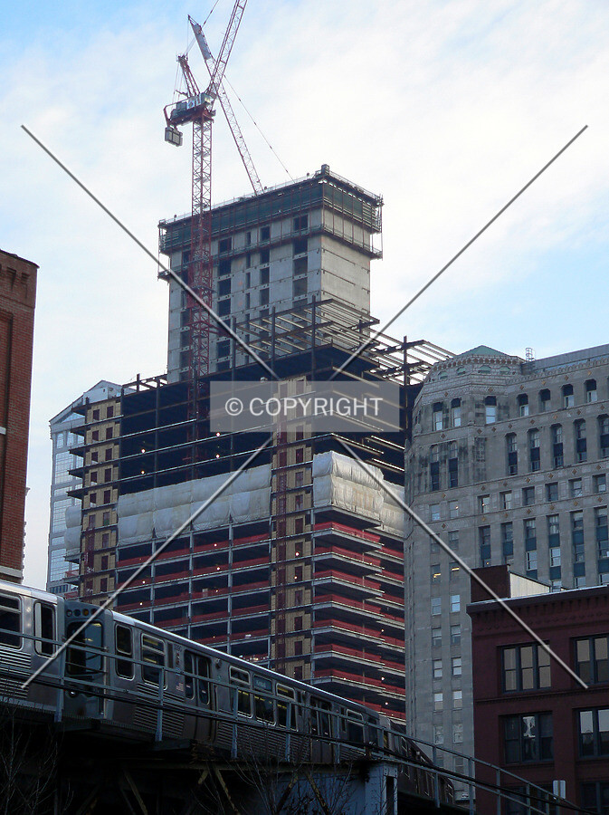 View to the southeast from Illinois Street and Franklin Street