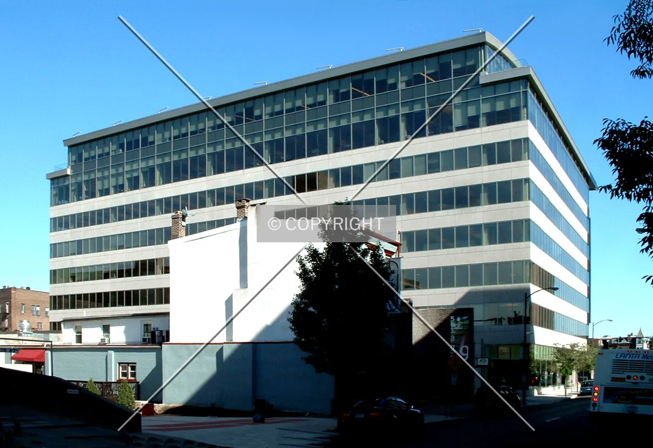 View from the northwest across 9th Street