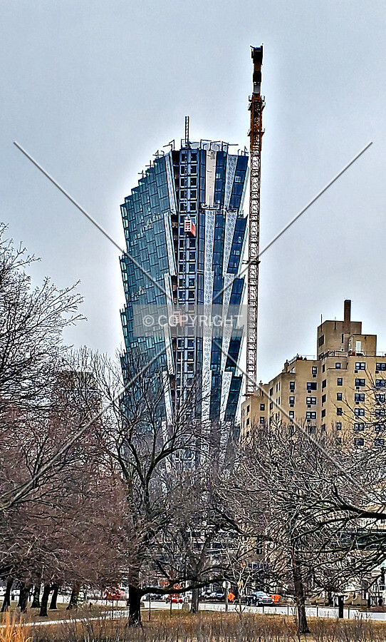 Southwest view during construction; February 10, 2020