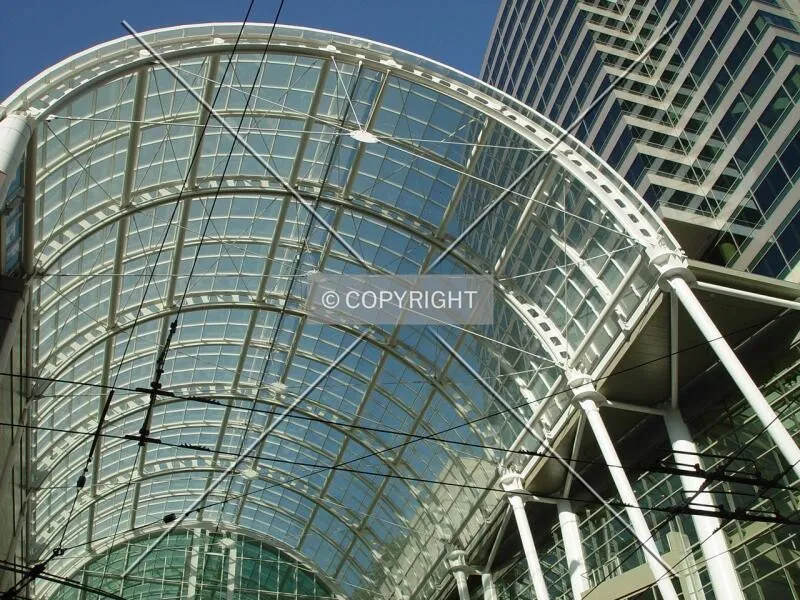 Looking up at the atrium