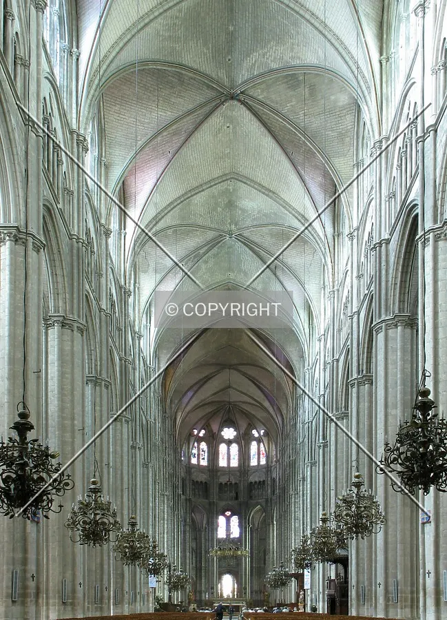 View inside the central nave towards the main altar