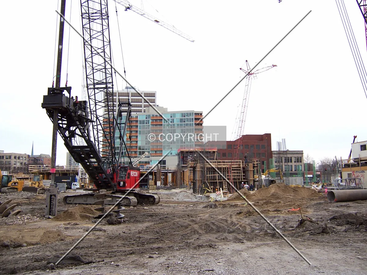Cassion drilling on the north end of the site