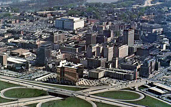 Vintage view from the southwest