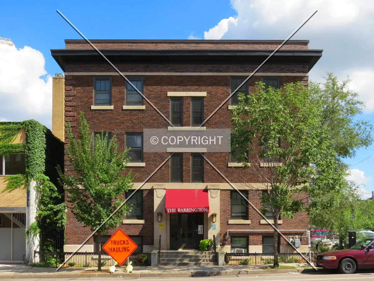 Full front elevation from across Park Avenue