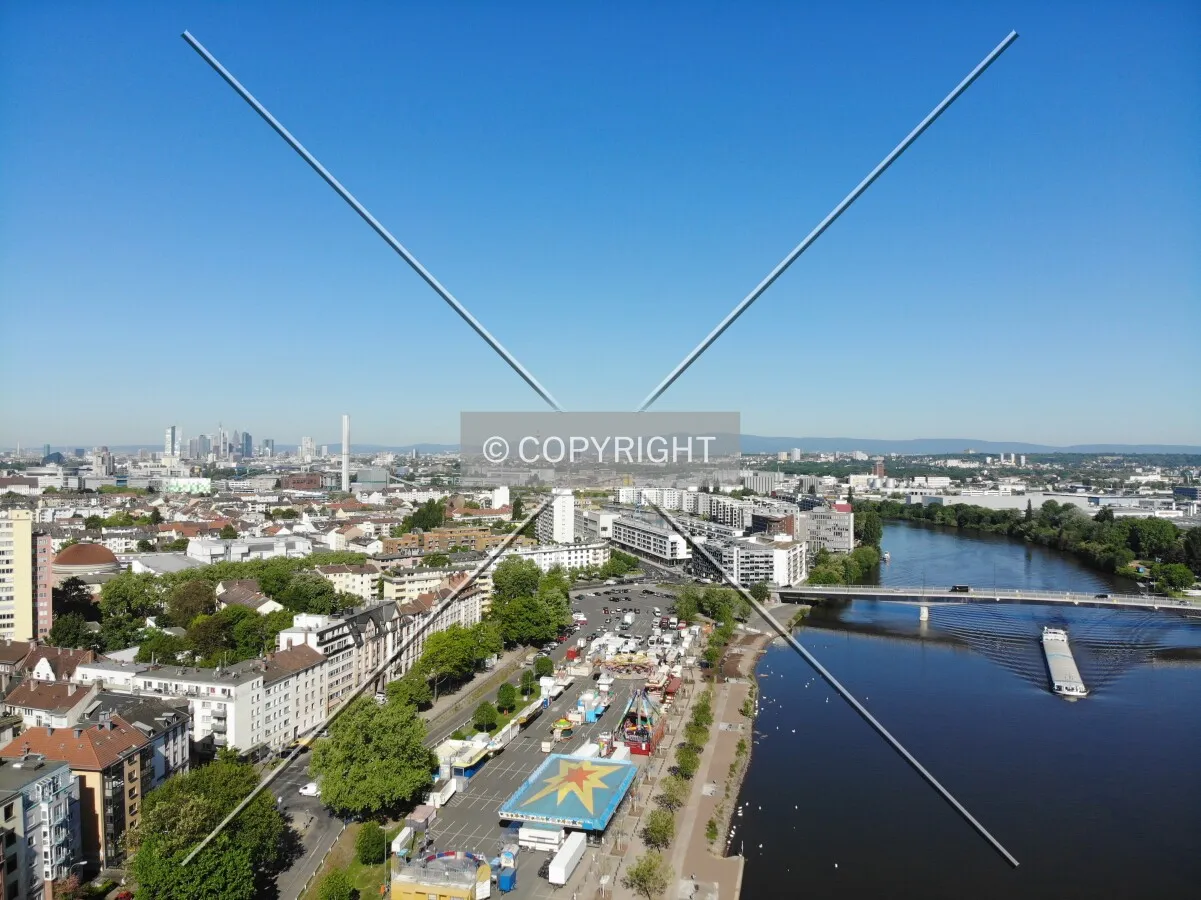 Looking over Offenbach, Hessen, Germany