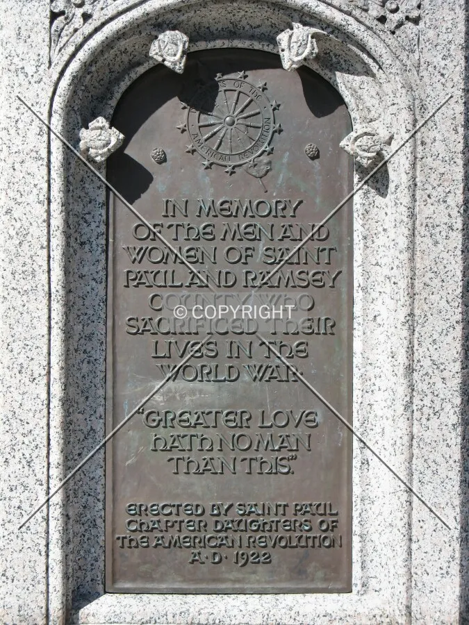 Memorial plaque detail