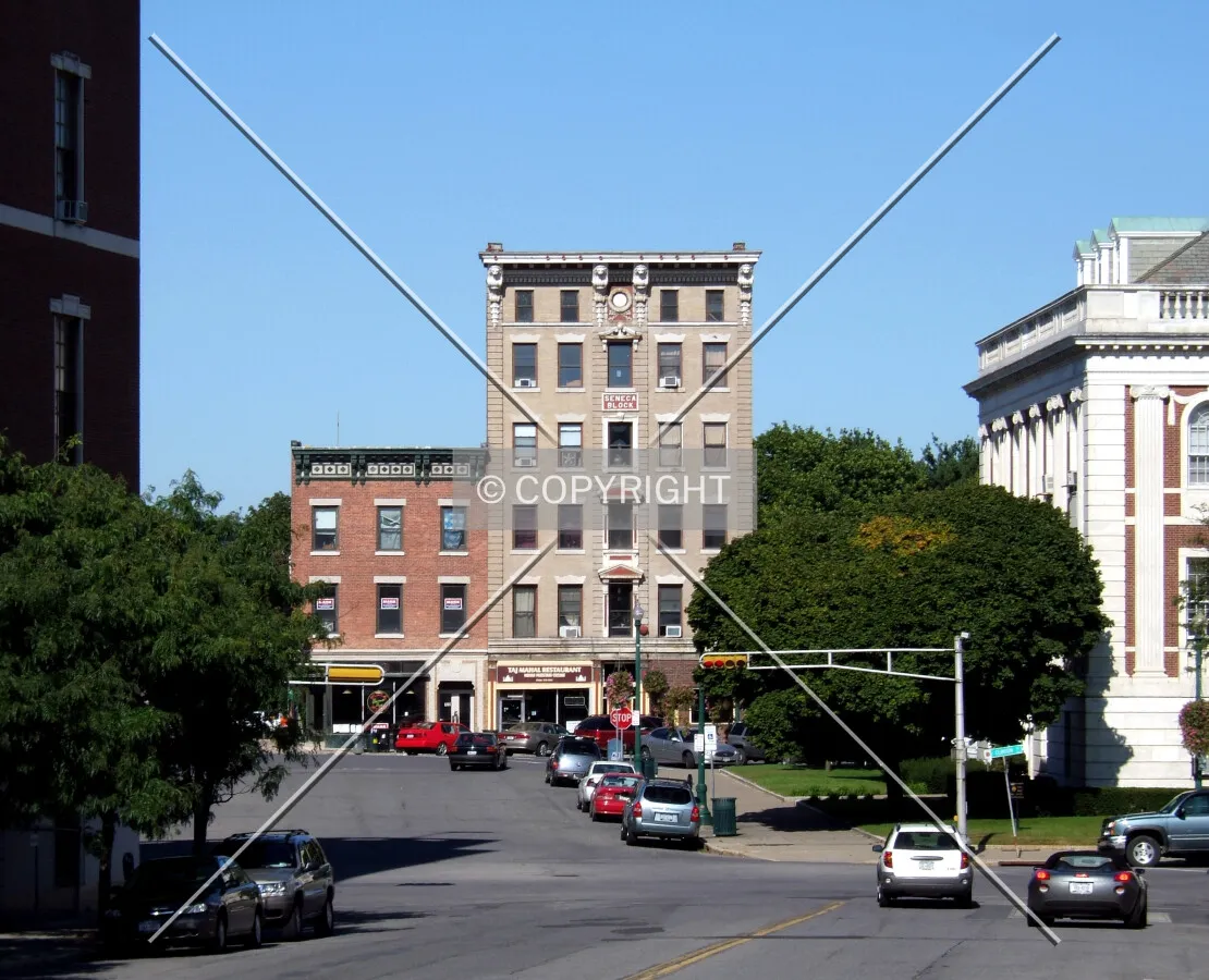 View from the southeast along Franklin Street