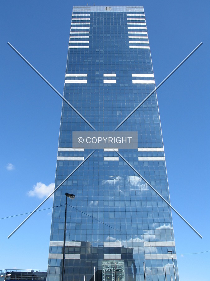 Looking up from the southwest