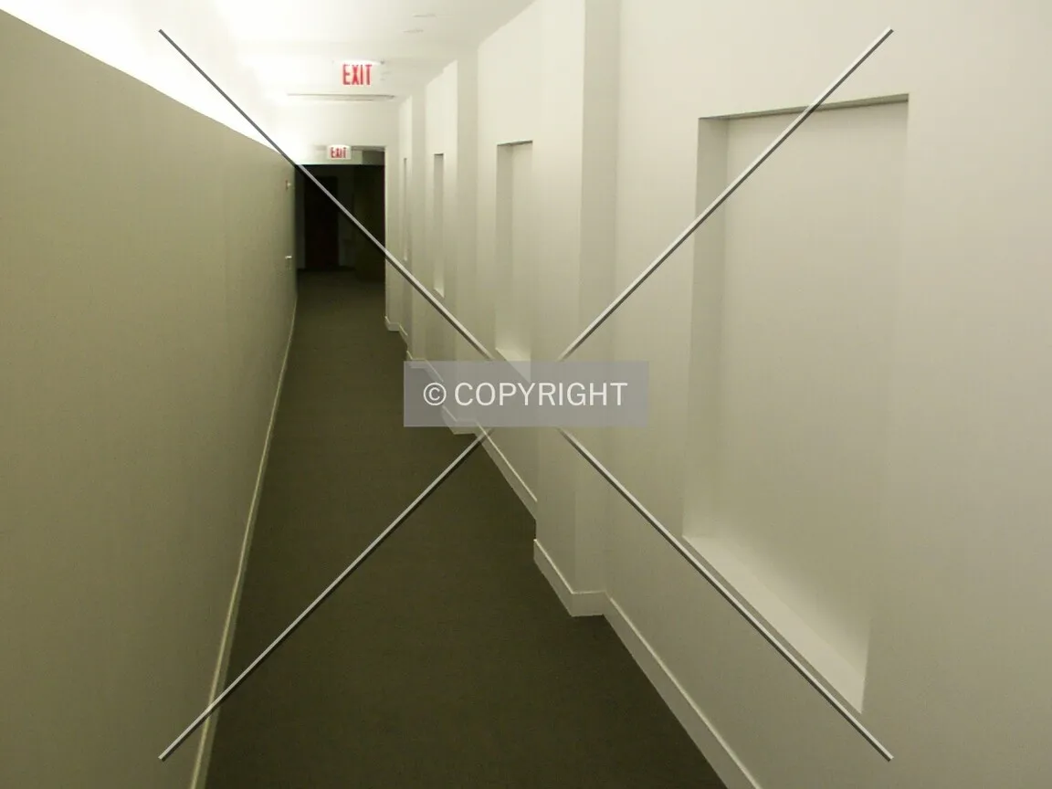 Hallway from the lobby to the townhomes
