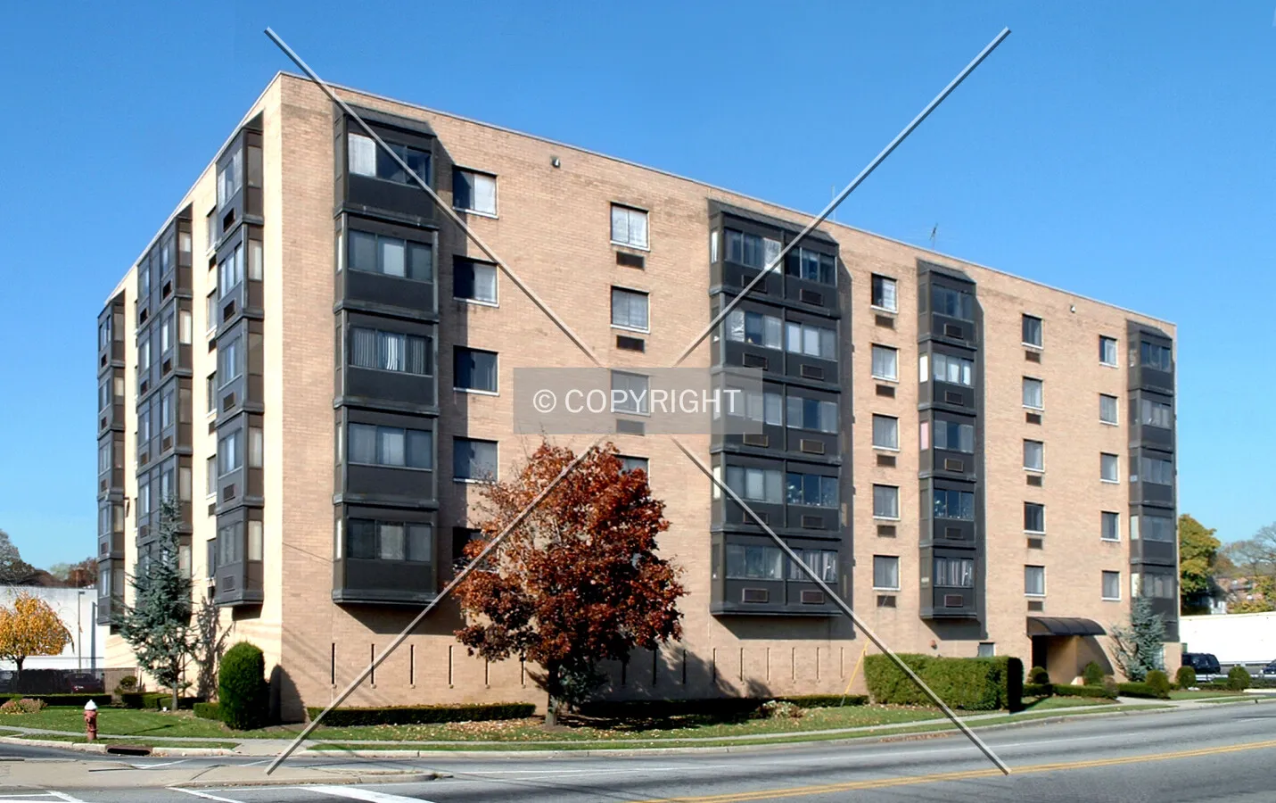 View from the southeast across Linden Street