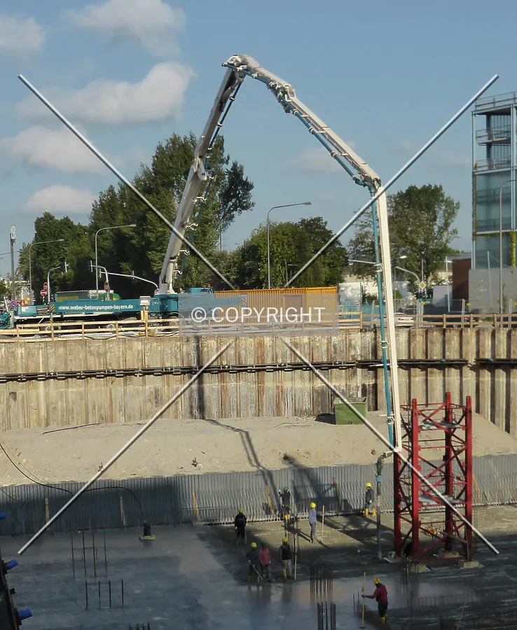 Concrete pumping truck