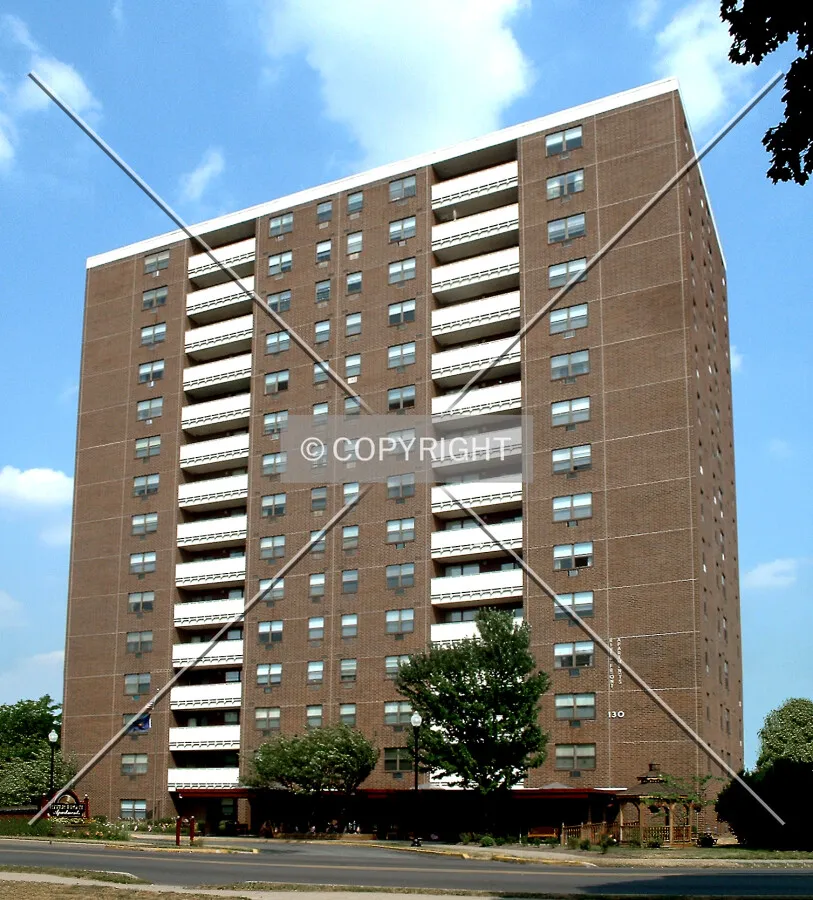 View from the west across Front Street