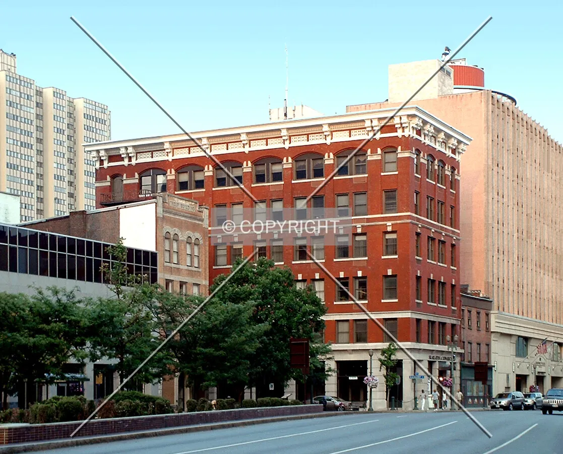 View from the west along 2nd Street