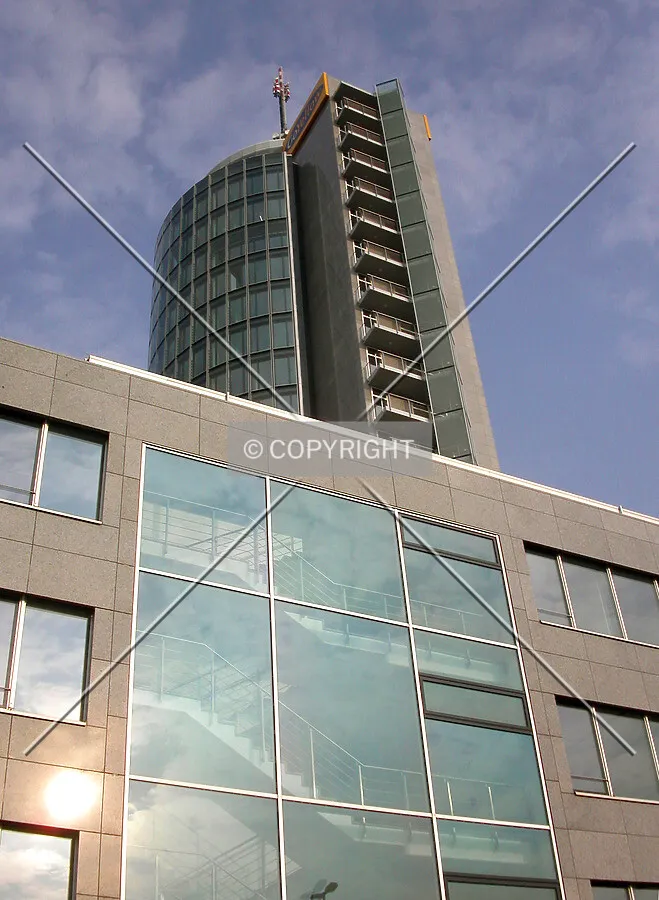 Looking up from the western side