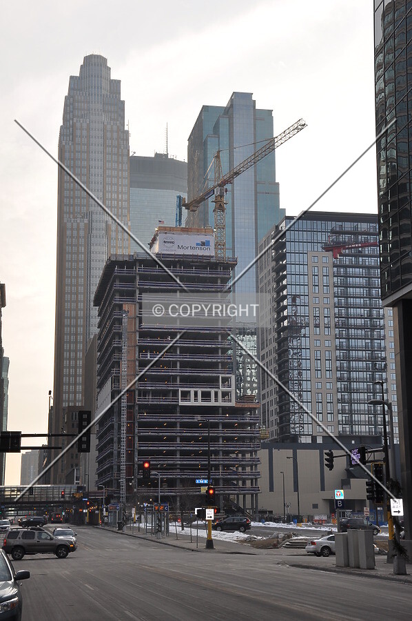 From the north, along Marquette Avenue