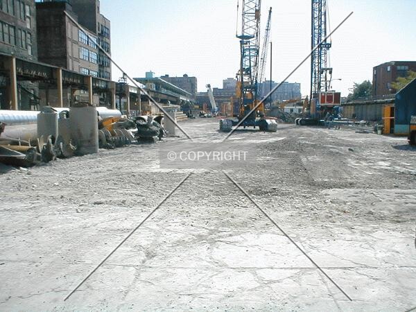 Looking south across the massive construction site towards Roosevelt Road