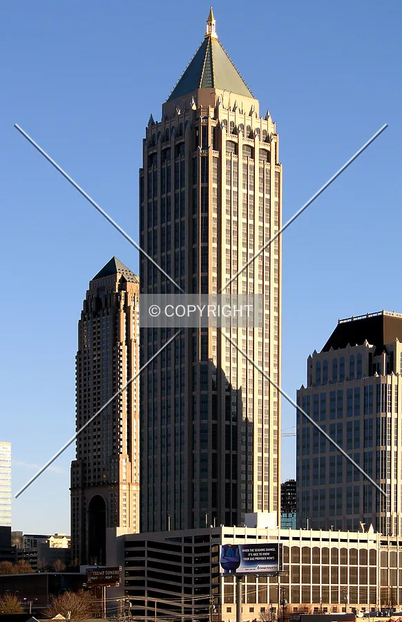Distant view from 17th Street to the northwest at sunset