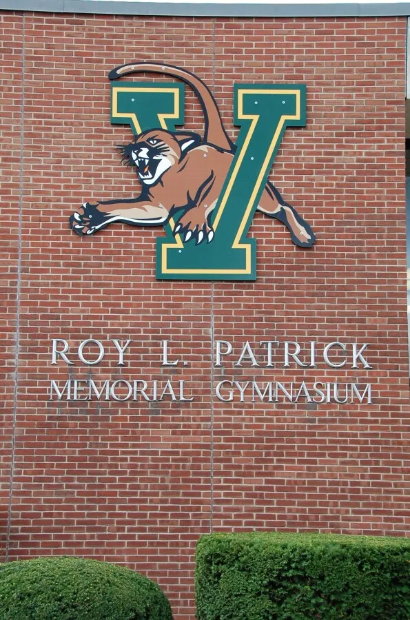 Building name and athletics logo