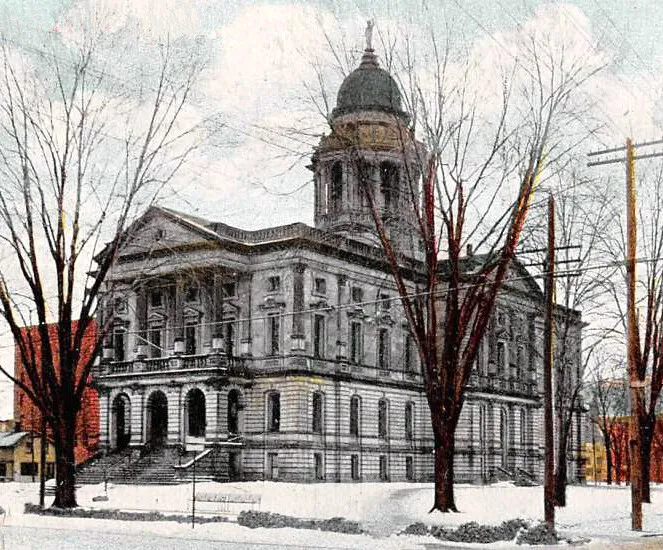 Vintage view from the northwest showing cupola