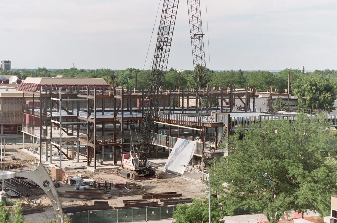 Elevated view to the northeast