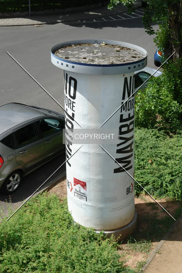 An advertising pillar