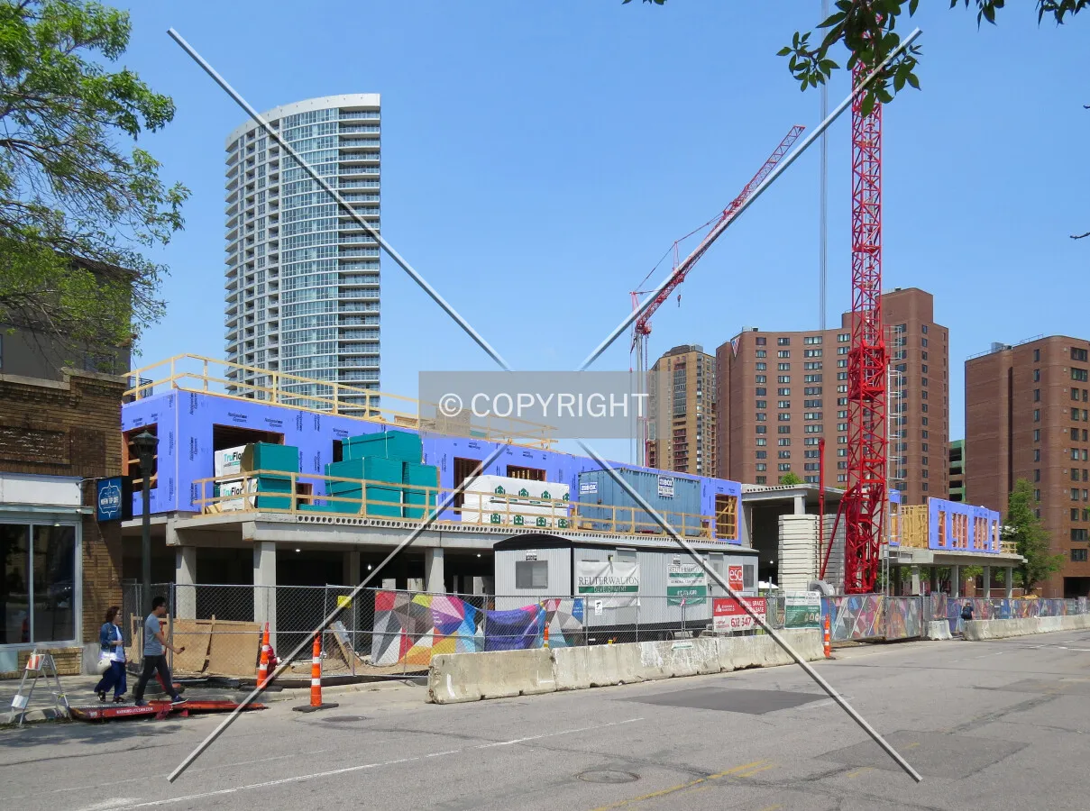 View to the northwest across Nicollet Avenue