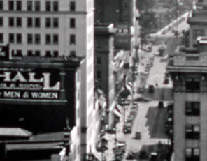 View from the north along Jefferson Street