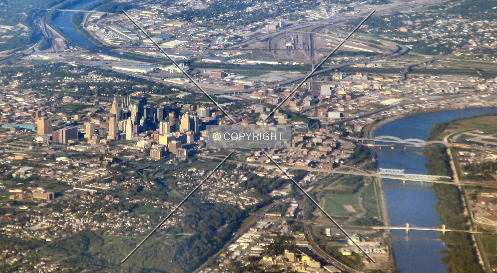 Aerial view from the west