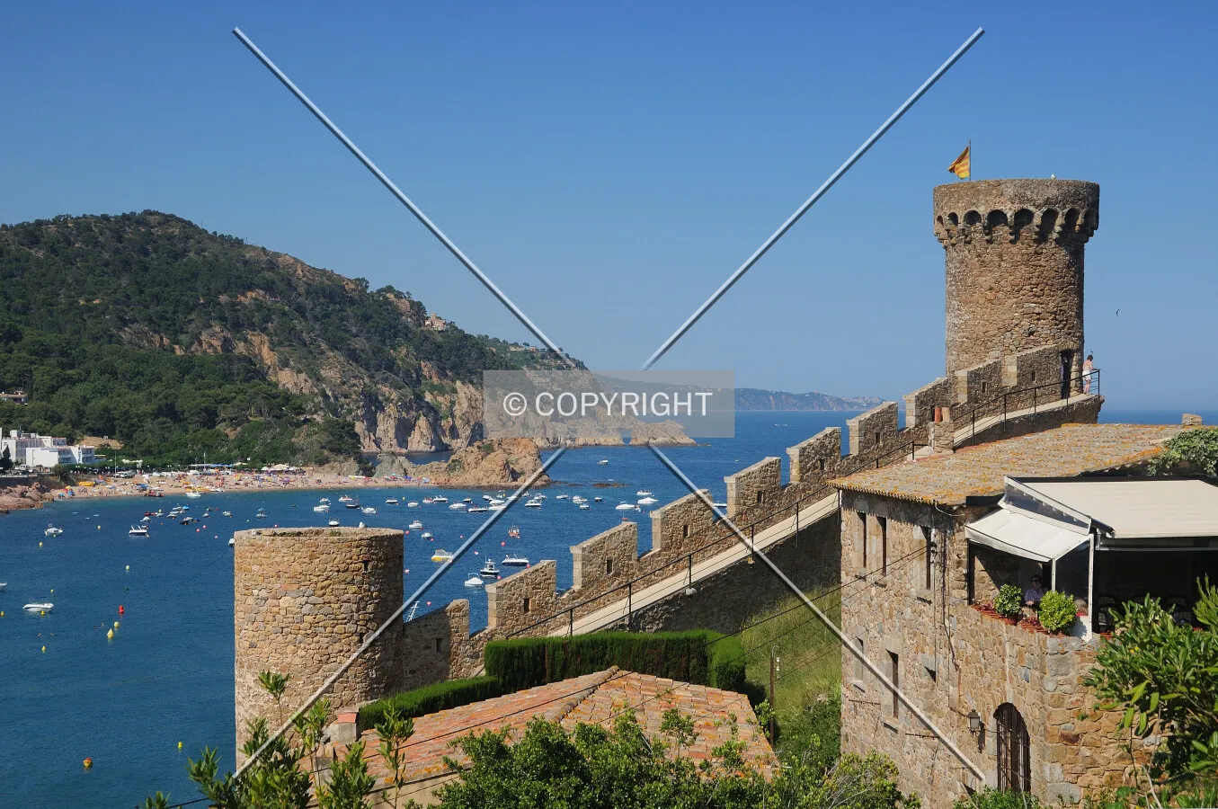 Beach seen from Tossa de Mar Castle