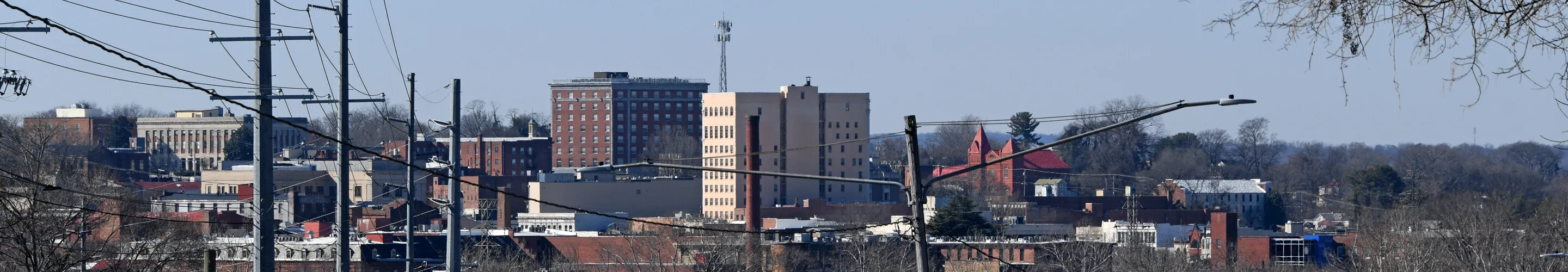 Downtown from the east