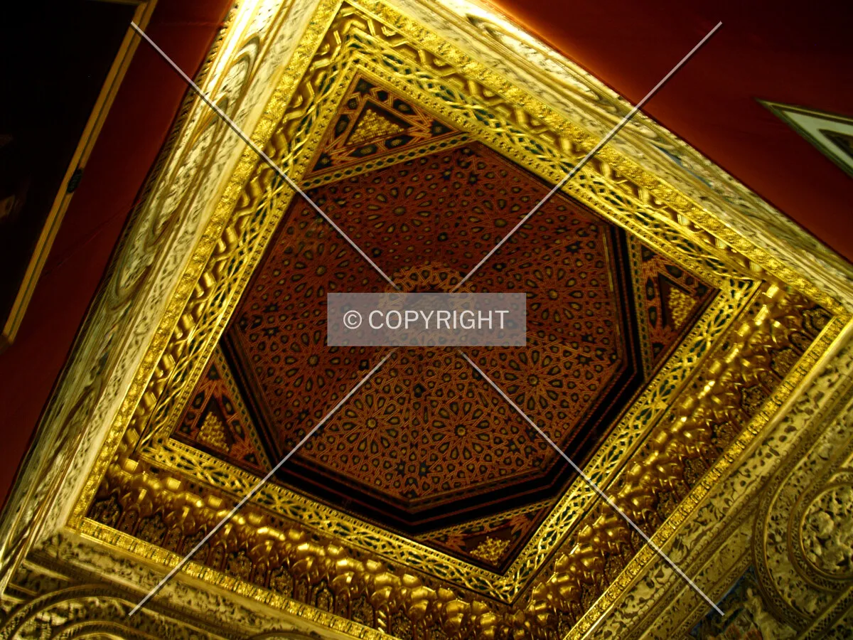 Ceiling of one of the rooms