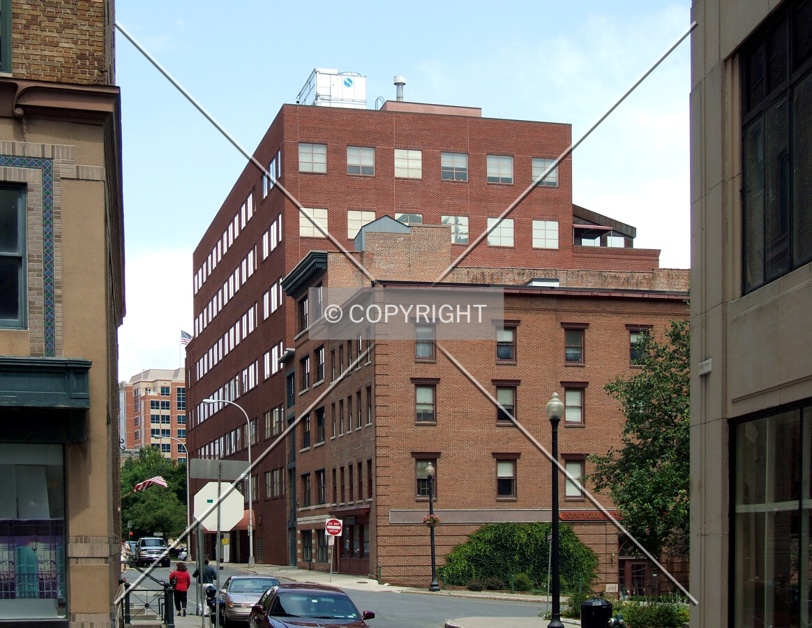 View from the southwest along James Street