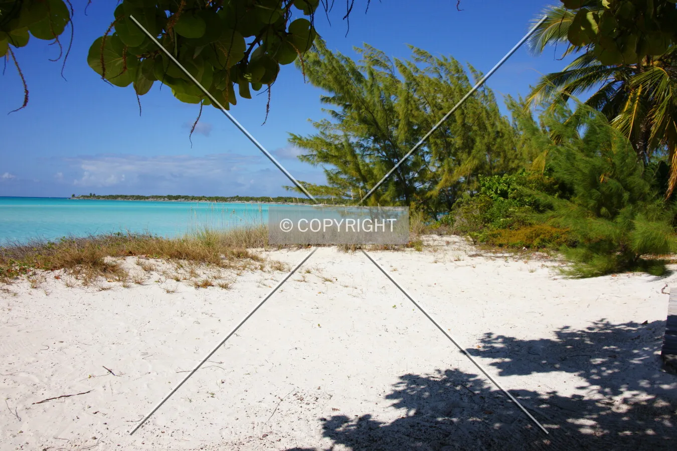 romantic beach on the Bahamas