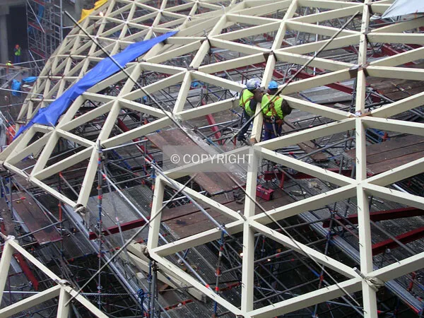 Works on the roof framework
