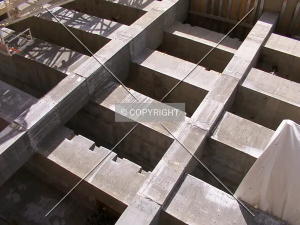 Angled view of garage structure