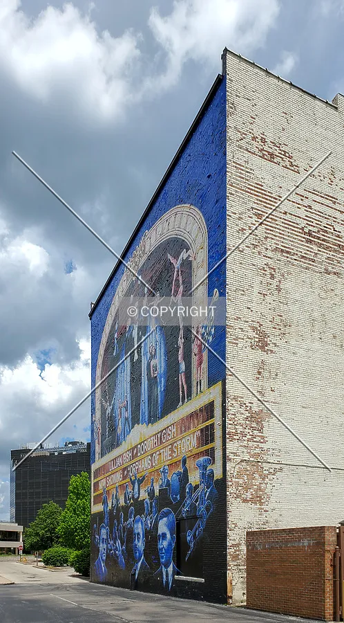 Mural on the rear façade; May 25, 2020