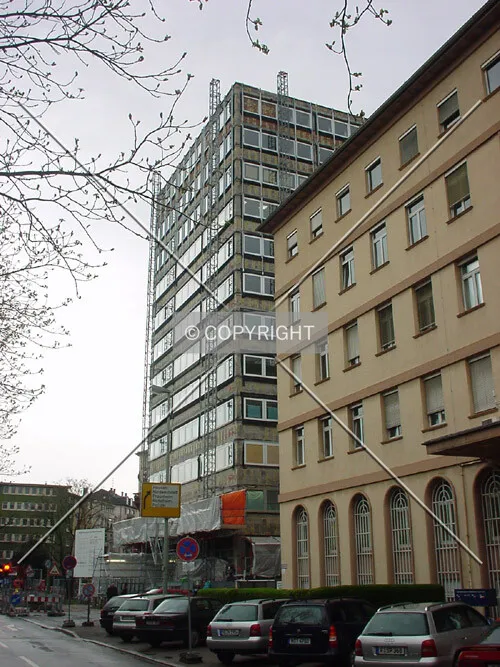 As seen from Hamburger Allee - during reconstruction in March 2002