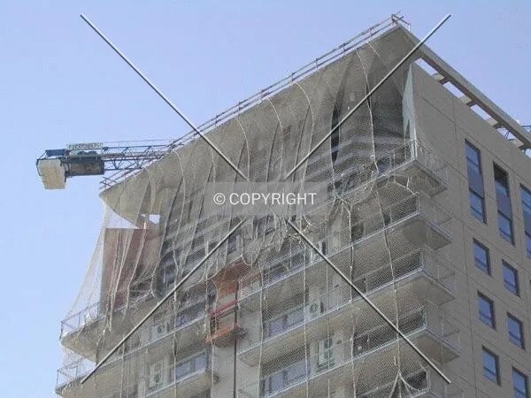 View of the top of the unfinished building