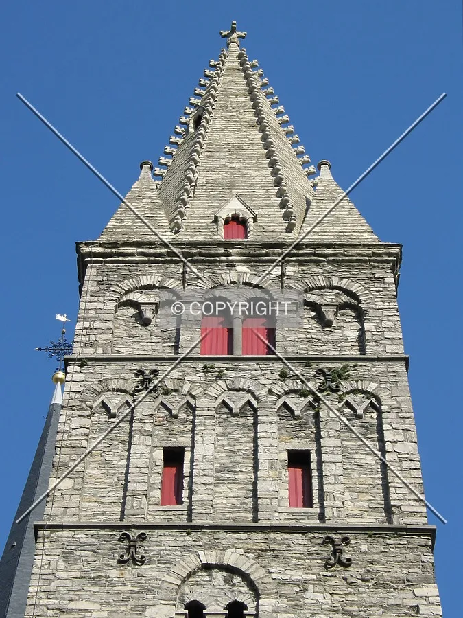Top view from the west of the southern tower