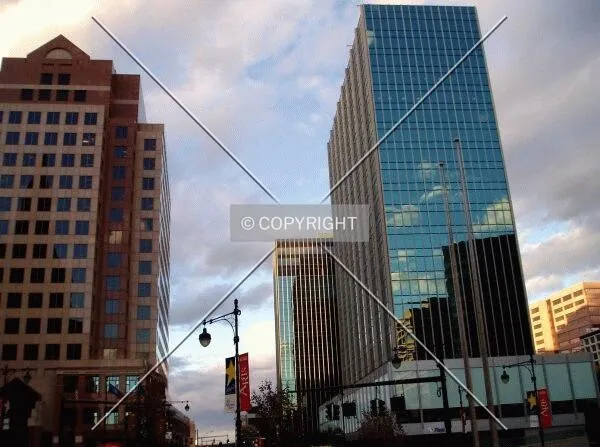 Two State House Square, 100 Constitution Plaza, and One Constitution Plaza, from the south