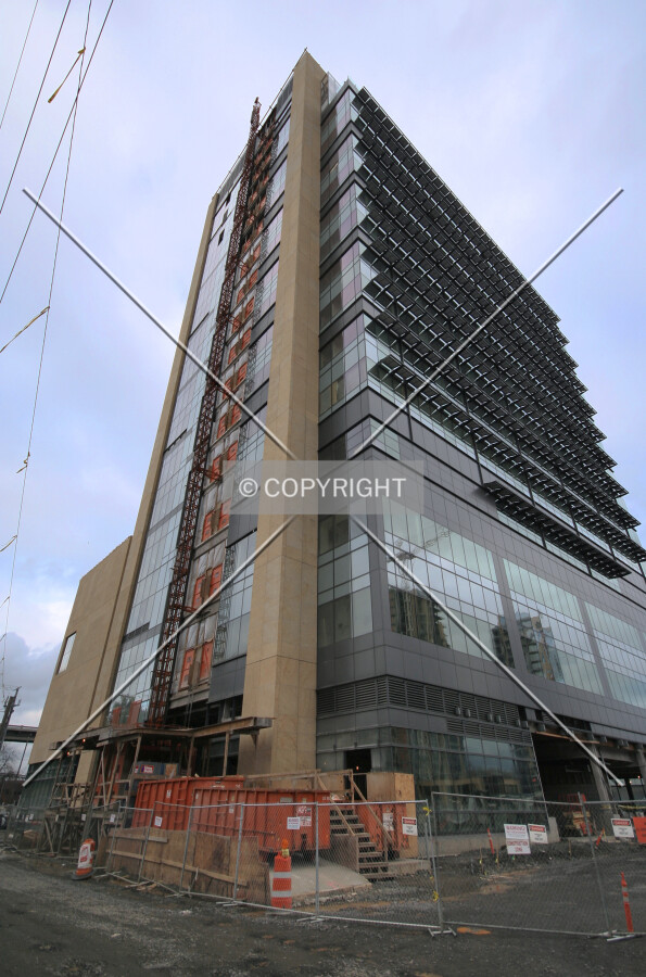 Looking up the southwestern corner