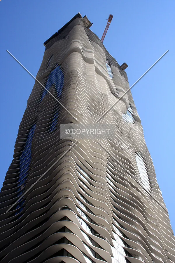 Looking up the southwest corner