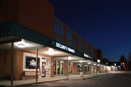 View from the northwest at night; December 24, 2011