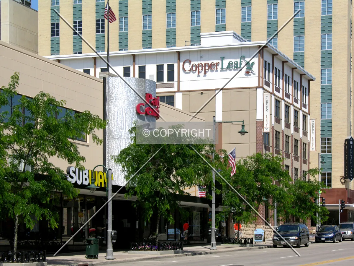 From across West College Avenue to the west
