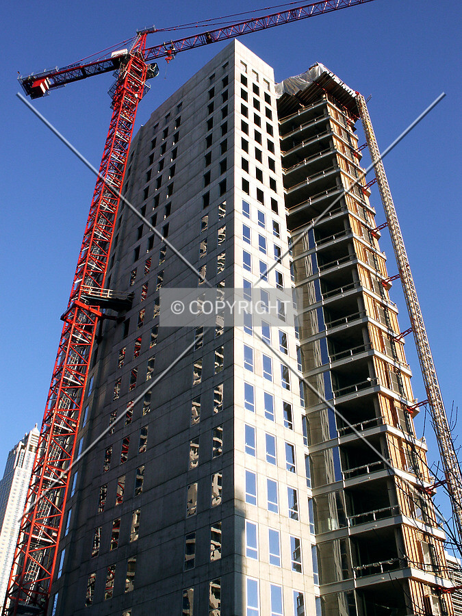 Looking up from the northwest