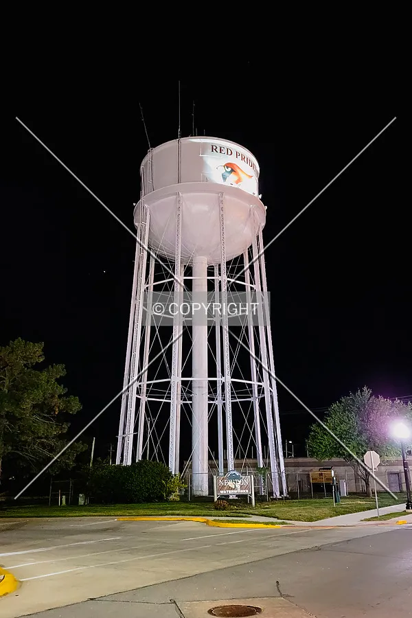 From the northeast at night; September 25, 2021