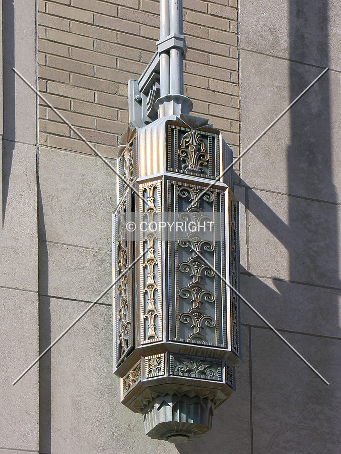 View of lamp on the south side