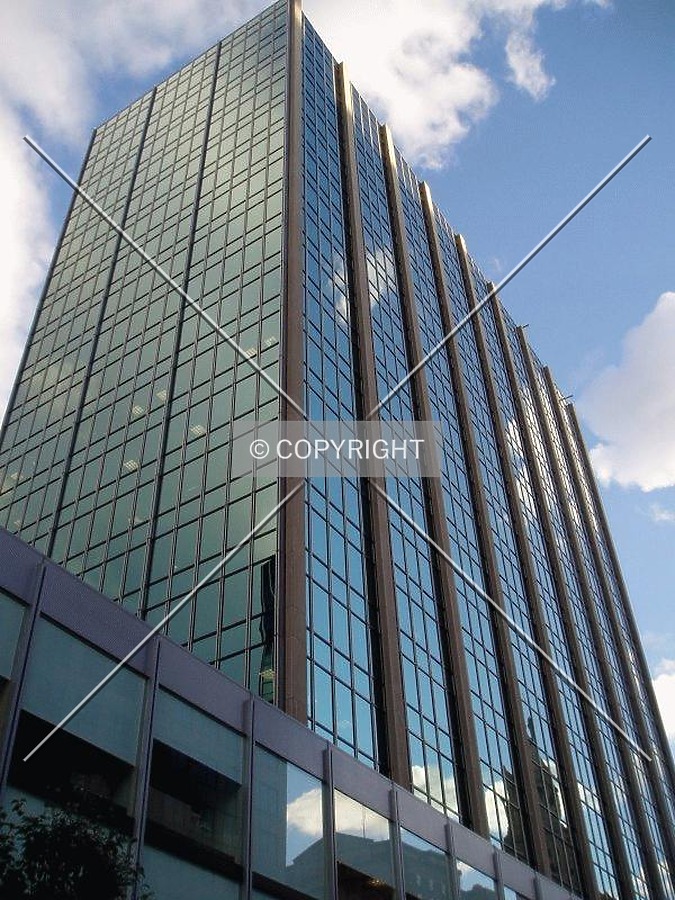 From below and to the northwest
